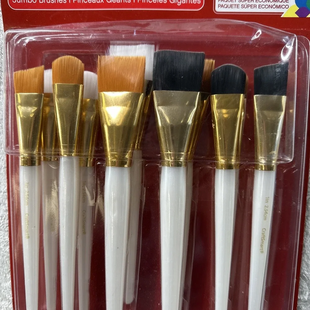 Craft Smart Set Of 12 Paint Brushes Jumbo Size - New